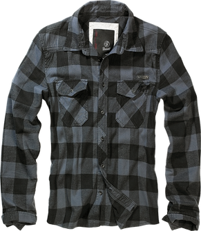 Brandit Checkshirt риза, сиво-черна