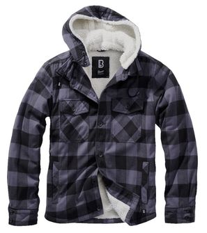 Brandit Lumberjacket яке с качулка, черно-сиво