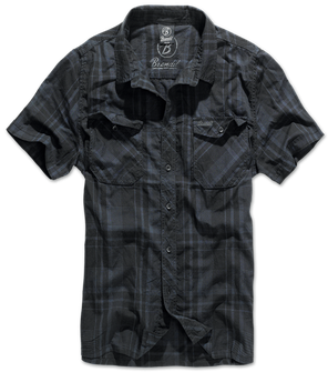 Brandit Roadstar риза с къс ръкав, черно-синя