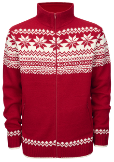 Пуловер Brandit Norwegian със закопчаване с цип, червен