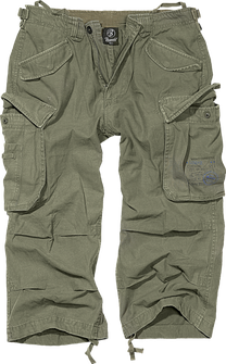 Brandit Vintage Industry 3/4 къси панталони, маслиненозелени