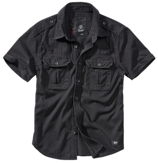 Brandit Vintage мъжка риза с къс ръкав 1/2, черна