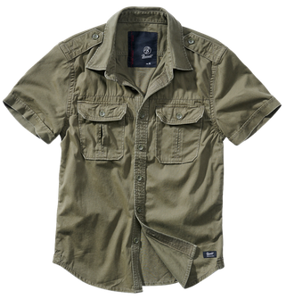 Brandit Vintage мъжка риза с къс ръкав 1/2, маслиненозелена