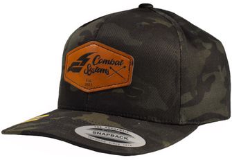 Combat Systems Flexfit Snapback Cap, многоцветно черно