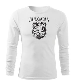 DRAGOWA FIT-T Тениска с дълъг ръкав Герб, бяла