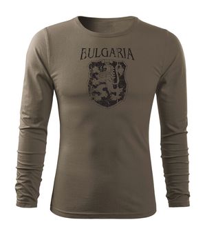 DRAGOWA FIT-T Тениска с дълъг ръкав Герб, маслинова