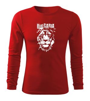 DRAGOWA FIT-T Тениска с дълъг ръкав български лъв, червена