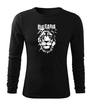 DRAGOWA FIT-T Тениска с дълъг ръкав български лъв, черна