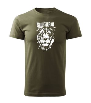 DRAGOWA Тениска с къс ръкав български лъв, маслинова