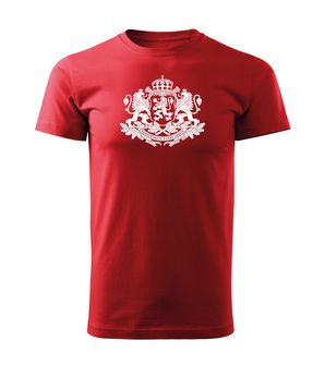 DRAGOWA Тениска с къс ръкав Герб на България, червена
