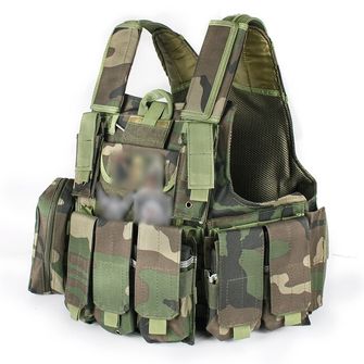 Тактическа жилетка DRAGOWA Tactical Heavy Duty Vest, Woodland