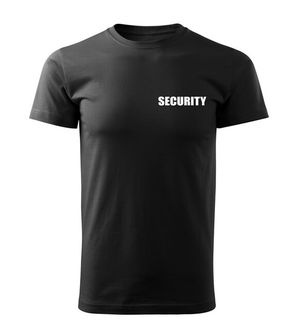 DRAGOWA Тениска с надпис SECURITY, черна