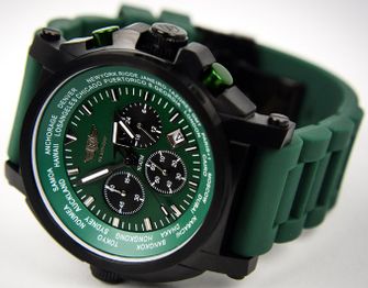 Flieger Chronograph часовник, зелен