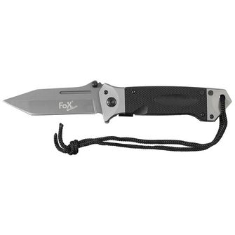 Нож Fox Outdoor Jack с една ръка, черен, дръжка G10