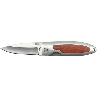 Нож Fox Outdoor Jack за една ръка, сребърен, с дървена вложка