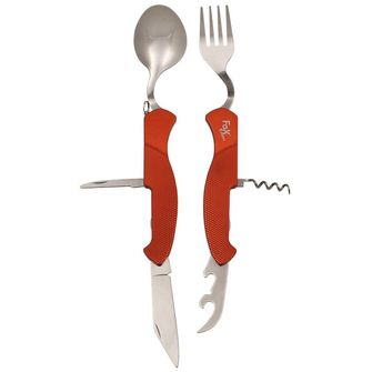 Fox Outdoor Комплект джобни ножове 6 в 1, делими, червени