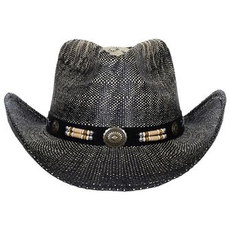 Fox Outdoor Сламена шапка Texas с лента за шапка, черно-кафява