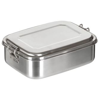 Кутия за обяд FoxOutdoor, неръждаема стомана, приблизително 18 x 14 x 6,5 cm