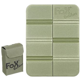 FoxOutdoor термоподложка за седалка, сгъваема, с джоб Molle, маслина