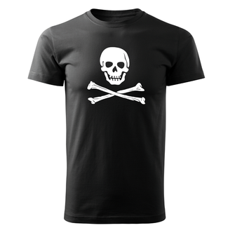 DRAGOWA Тениска с къс ръкав Пират, черна, 160 г/м2