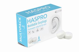 HASPRO 6P силиконови тапи за уши, бели