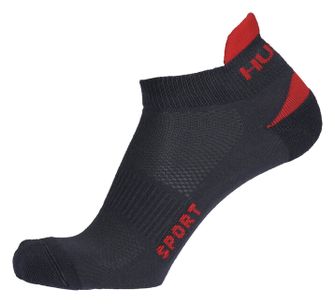 Спортни чорапи Husky антрацит/червено