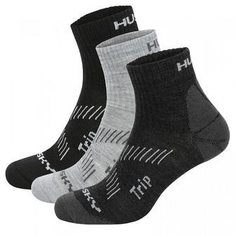 Чорапи HUSKY Trip 3Pack, черно/светло сиво/тъмно сиво