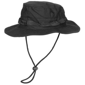 MFH Американска шапка GI Bush Rip stop с шнур за пристягане, черна
