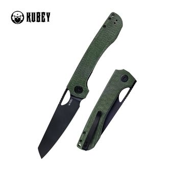 KUBEY Нож за затваряне Elang Green Micarta & Black