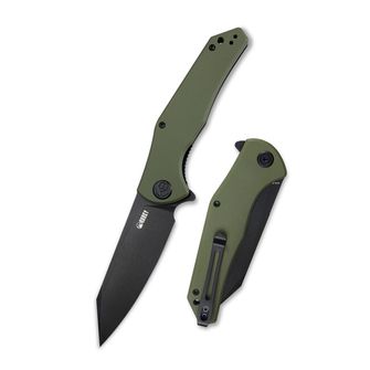 Нож KUBEY Flash, стомана AUS 10, зелен