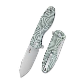 KUBEY Нож за затваряне Master Chief Green & White Damasc. G10