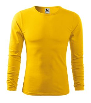 Мъжка тениска с дълъг ръкав Malfini Fit-T LS, жълта