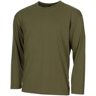 MFH Американска тениска с дълъг ръкав, OD зелено, 170 g/m²