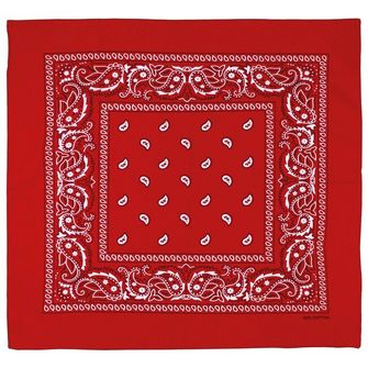 MFH Шал, червено и бяло, приблизително 55 x 55 cm, памук