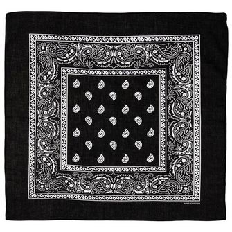 MFH Шал, черно и бяло, приблизително 55 x 55 cm, памук