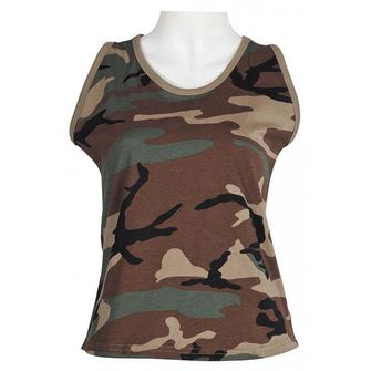 MFH US дамска тениска, камуфлажна, горски камуфлаж