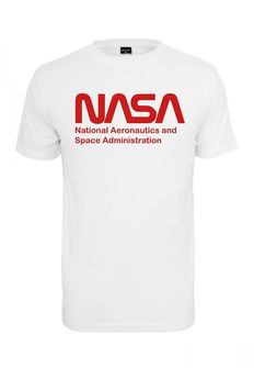 NASA Мъжка тениска Wormlogo, бяла