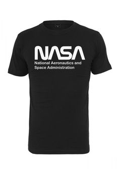 NASA Мъжка тениска Wormlogo, черна