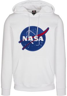 Мъжка блуза с качулка NASA Southpole Insignia Logo, бяла
