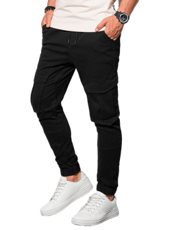 Мъжки карго панталон Ombre Jogger V18 P886, черен