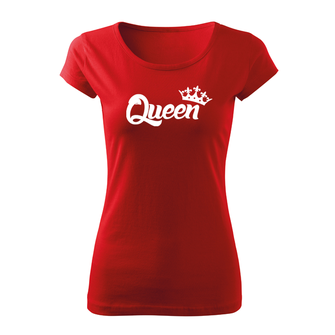 DRAGOWA дамска тениска с къс ръкав, Queen, червена, 150г/м2