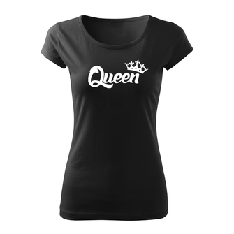 DRAGOWA дамска тениска с къс ръкав, Queen, черна, 150г/м2