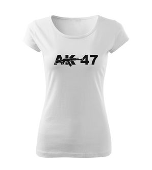 DRAGOWA дамска тениска, AK47, бяла, 150г/м2