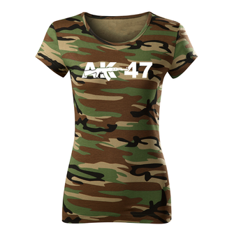 DRAGOWA дамска тениска AK47, камуфлаж, 150г/м2