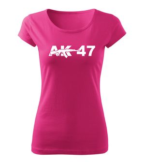 DRAGOWA дамска тениска, AK47, розова, 150г/м2