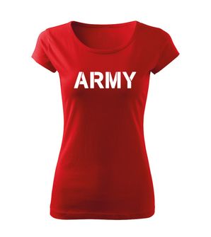 DRAGOWA дамска тениска, Army, червена, 150г/м2