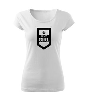 DRAGOWA дамска тениска, Army Girl, бяла, 150г/м2