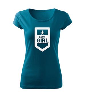 DRAGOWA дамска тениска, Army Girl, петролено синя, 150г/м2