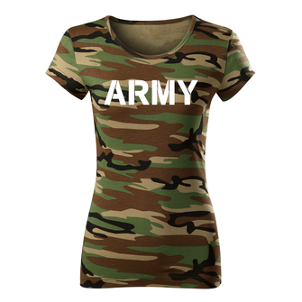 DRAGOWA дамска тениска Army, камуфлаж, 150г/м2