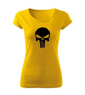 DRAGOWA дамска тениска, Punisher, жълта, 150г/м2